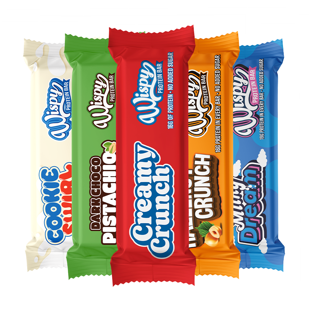A colourful selection of Wispy Protein Bars